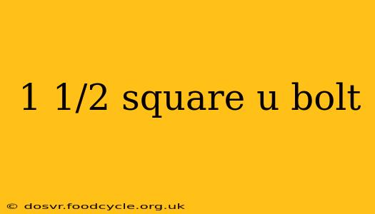 1 1/2 square u bolt