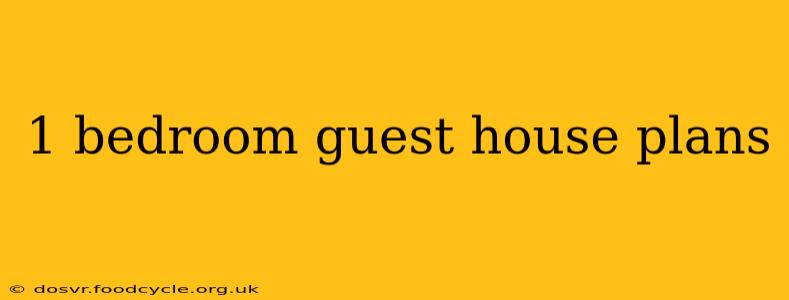 1 bedroom guest house plans