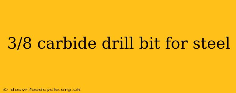 3/8 carbide drill bit for steel