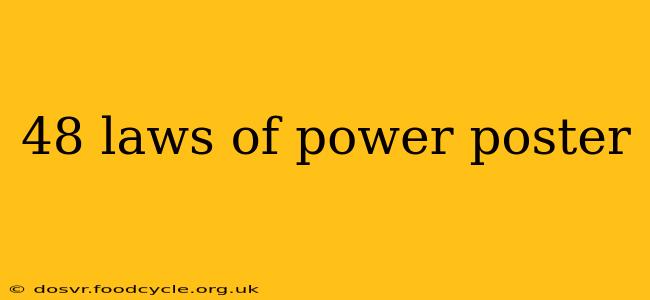48 laws of power poster