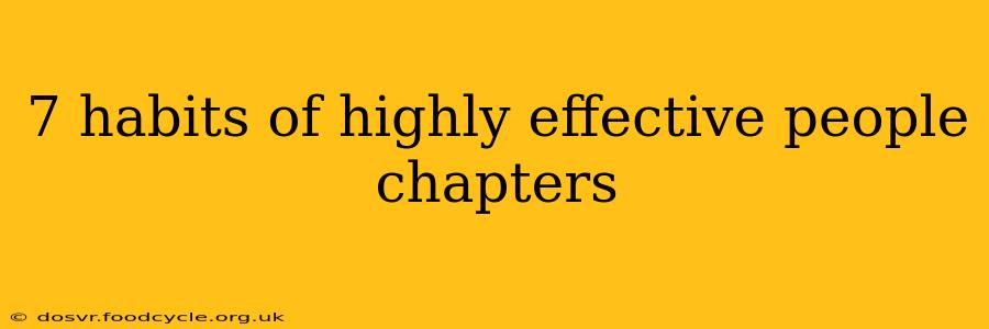 7 habits of highly effective people chapters