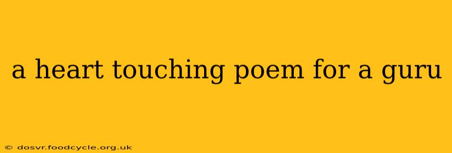 a heart touching poem for a guru