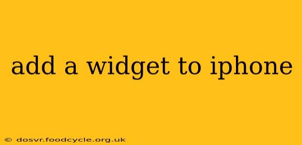 add a widget to iphone