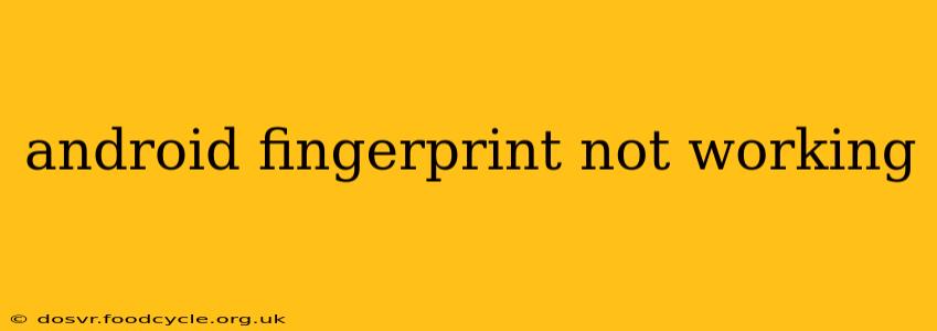 android fingerprint not working