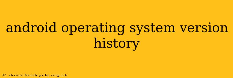 android operating system version history