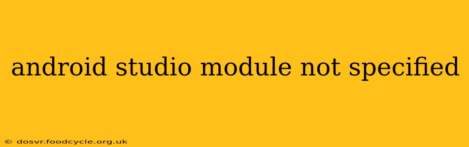 android studio module not specified