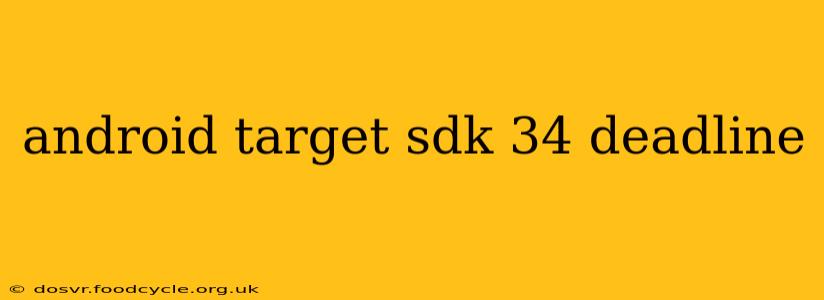 android target sdk 34 deadline