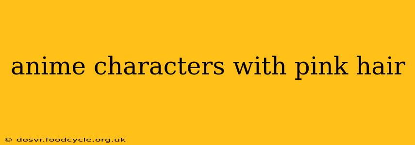 anime characters with pink hair