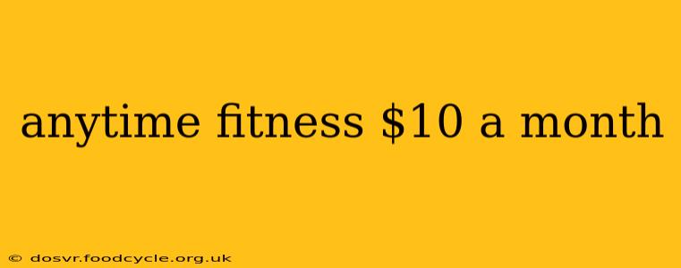 anytime fitness $10 a month