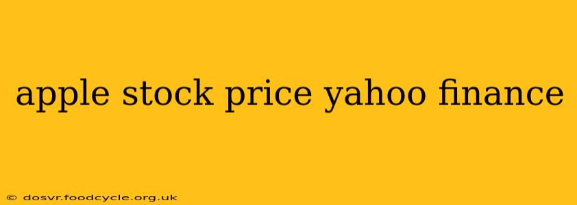 apple stock price yahoo finance