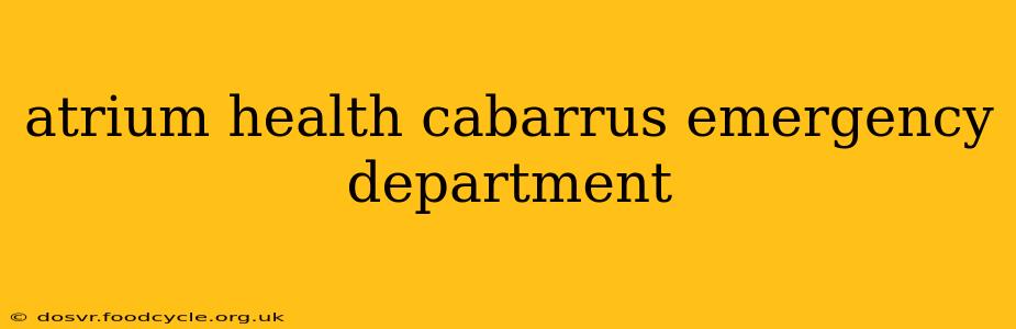 atrium health cabarrus emergency department