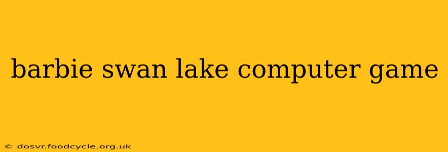 barbie swan lake computer game