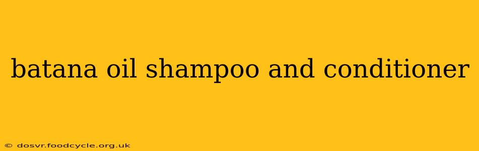 batana oil shampoo and conditioner