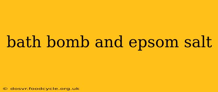 bath bomb and epsom salt