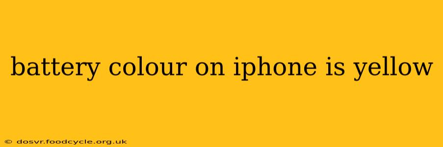 battery colour on iphone is yellow