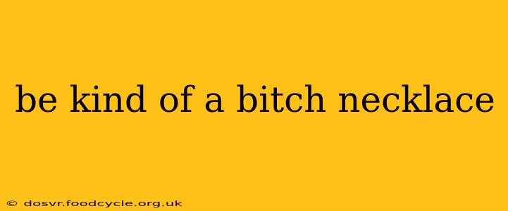 be kind of a bitch necklace