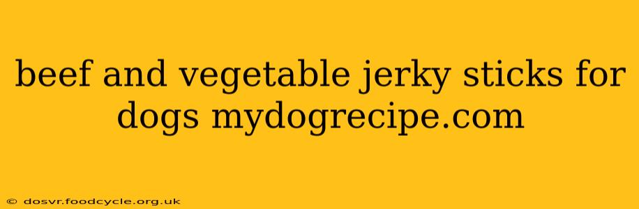 beef and vegetable jerky sticks for dogs mydogrecipe.com