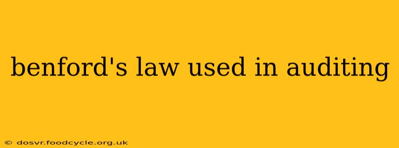 benford's law used in auditing