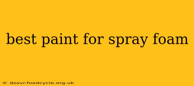 best paint for spray foam
