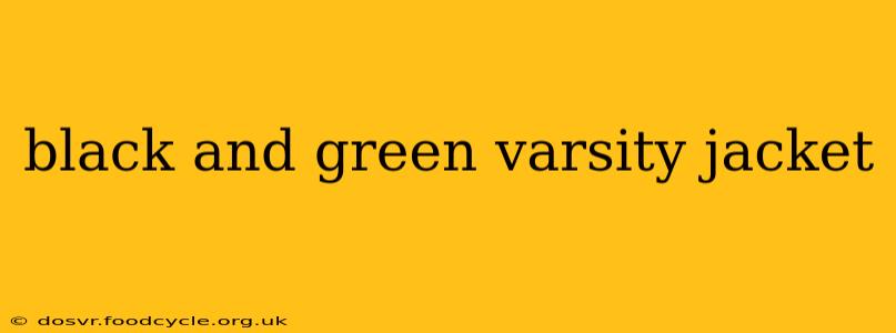 black and green varsity jacket