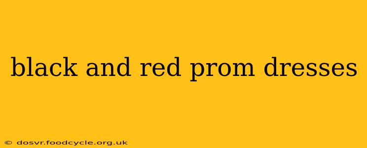 black and red prom dresses