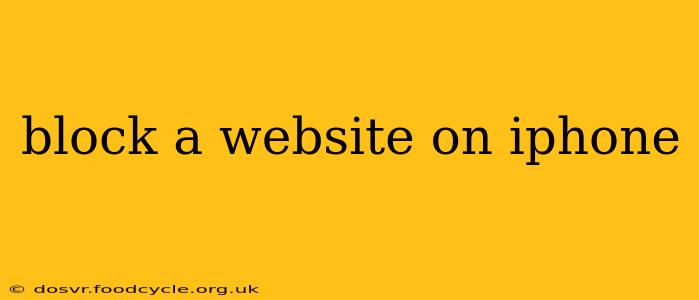 block a website on iphone