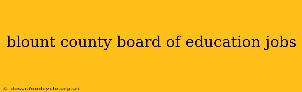 blount county board of education jobs
