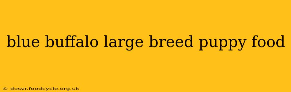 blue buffalo large breed puppy food