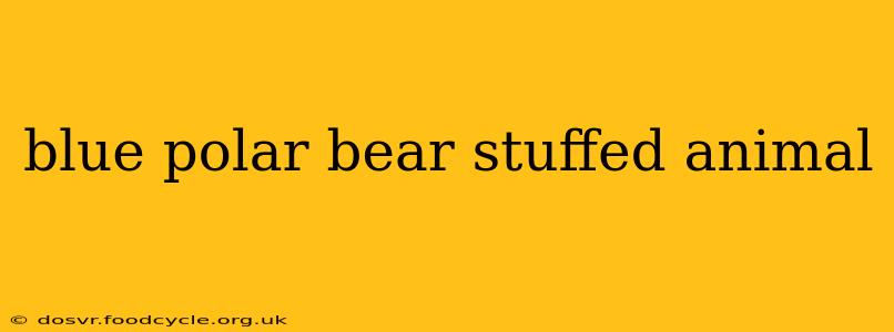 blue polar bear stuffed animal