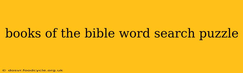 books of the bible word search puzzle