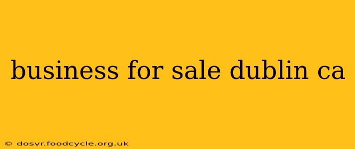 business for sale dublin ca