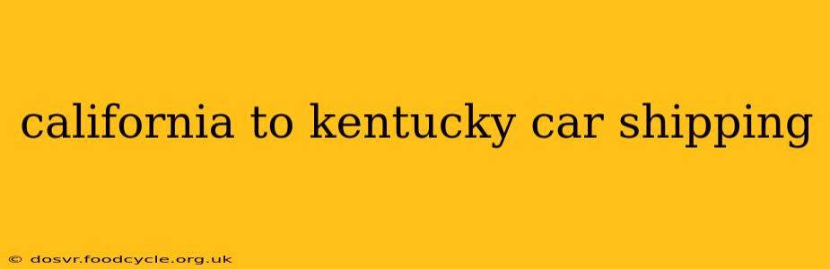 california to kentucky car shipping