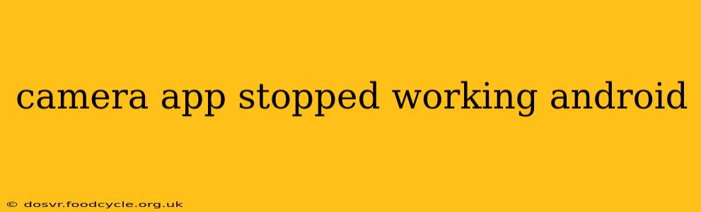 camera app stopped working android
