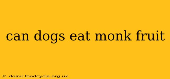 can dogs eat monk fruit
