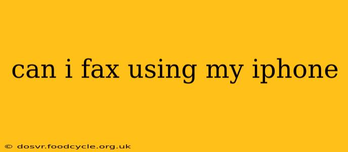 can i fax using my iphone