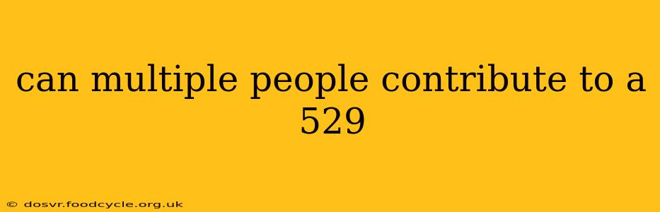 can multiple people contribute to a 529