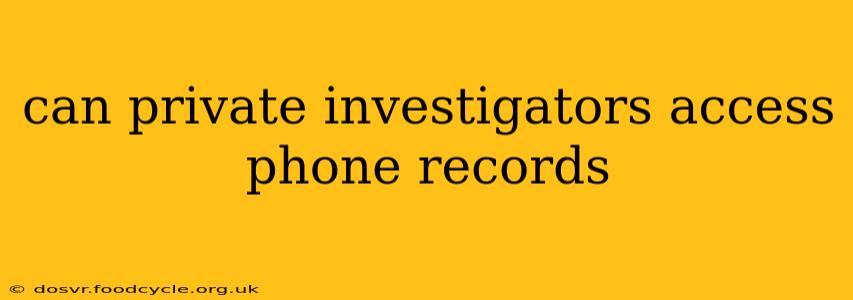 can private investigators access phone records