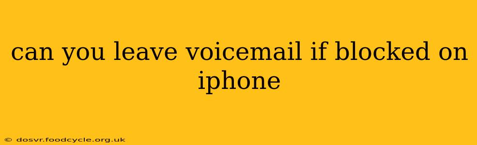 can you leave voicemail if blocked on iphone