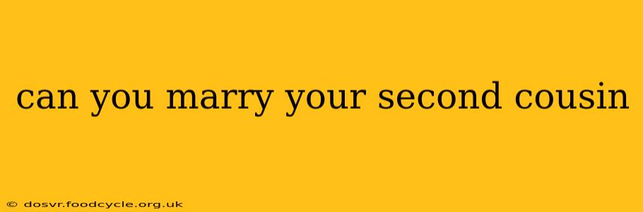 can you marry your second cousin