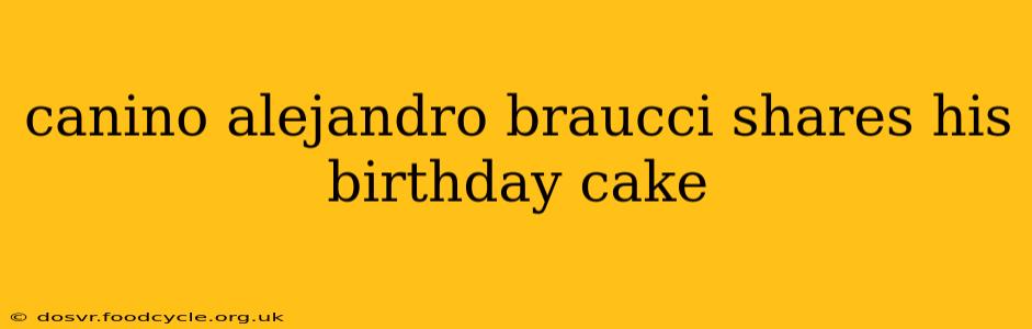 canino alejandro braucci shares his birthday cake