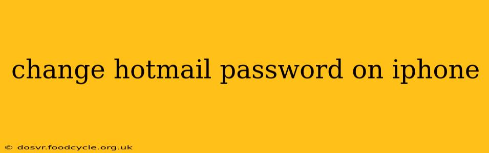 change hotmail password on iphone