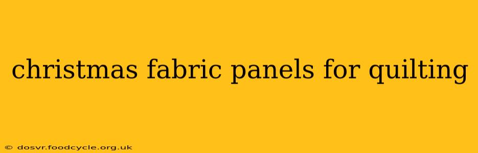 christmas fabric panels for quilting