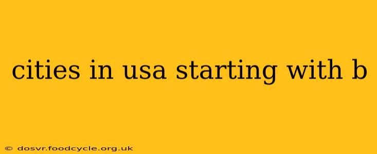 cities in usa starting with b