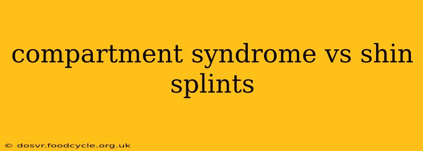compartment syndrome vs shin splints