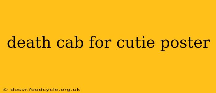death cab for cutie poster