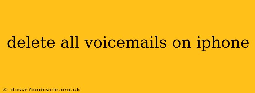 delete all voicemails on iphone