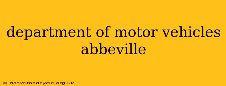 department of motor vehicles abbeville