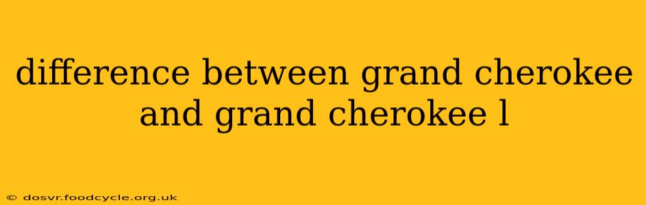 difference between grand cherokee and grand cherokee l