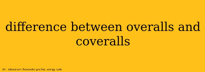 difference between overalls and coveralls