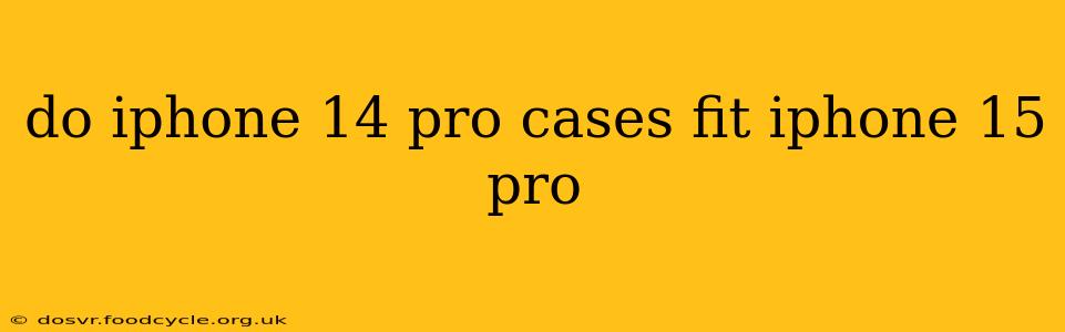 do iphone 14 pro cases fit iphone 15 pro